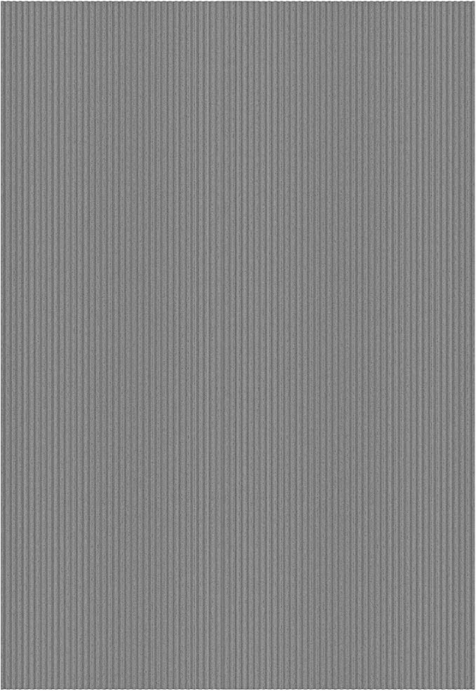 Ottomanson 6'6" x 36' Hallway Runner with Scraper Pile - Extra Durable Non-Slip Rug Mat for Indoor & Outdoor Use - Ideal for Kitchen, Entryway & Garage - High-Traffic Carpet, Gray