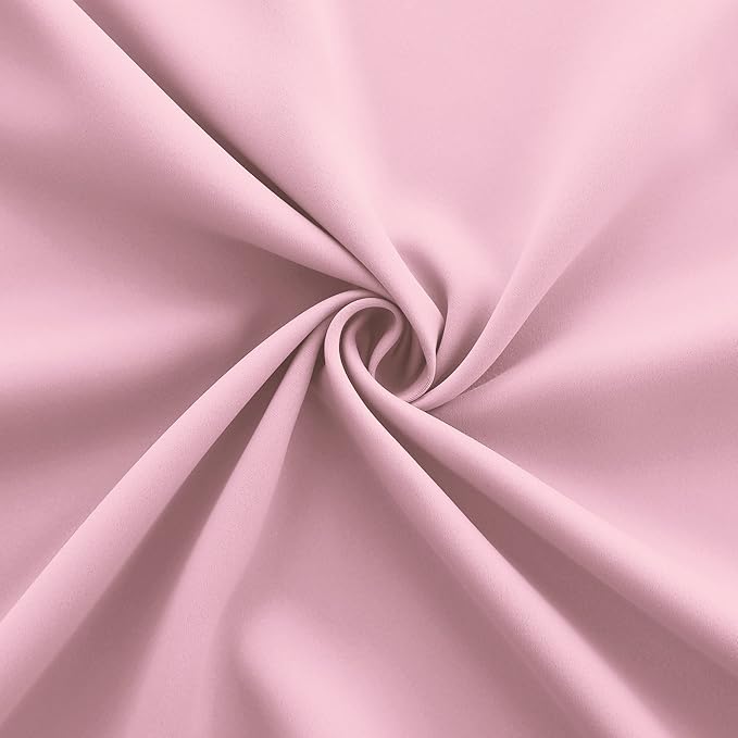 Pink Curtains 63 Inch Length for Baby Girls Nursery Decor,2 Panel Sets Pair Thick Room Darkening Heat Light Blocking Grommet Thermal Insulated Blackout Curtain for Bedroom Girls 52x63 Inches Long