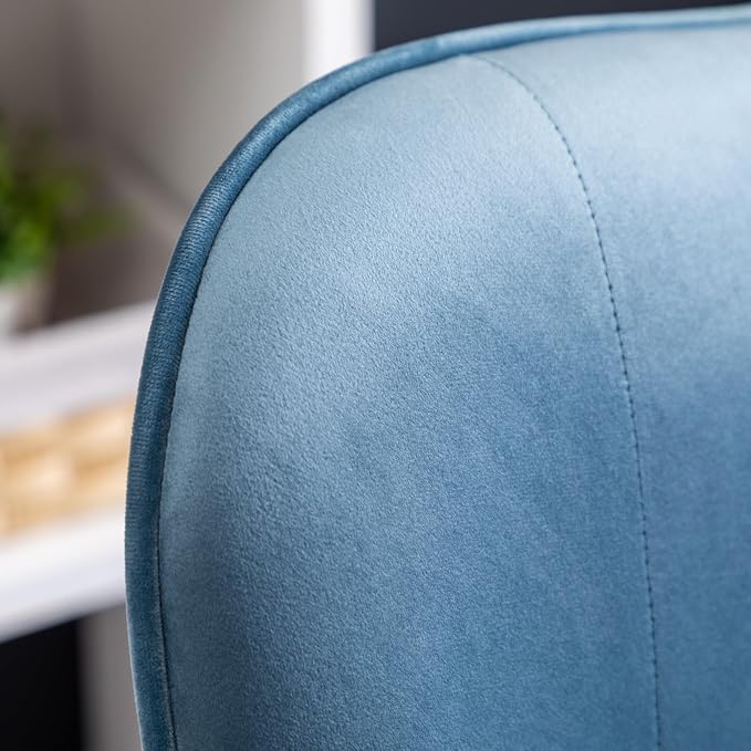 Roundhill Furniture Doarnin Contemporary Silky Velvet Tufted Button Back Accent Chair, Blue