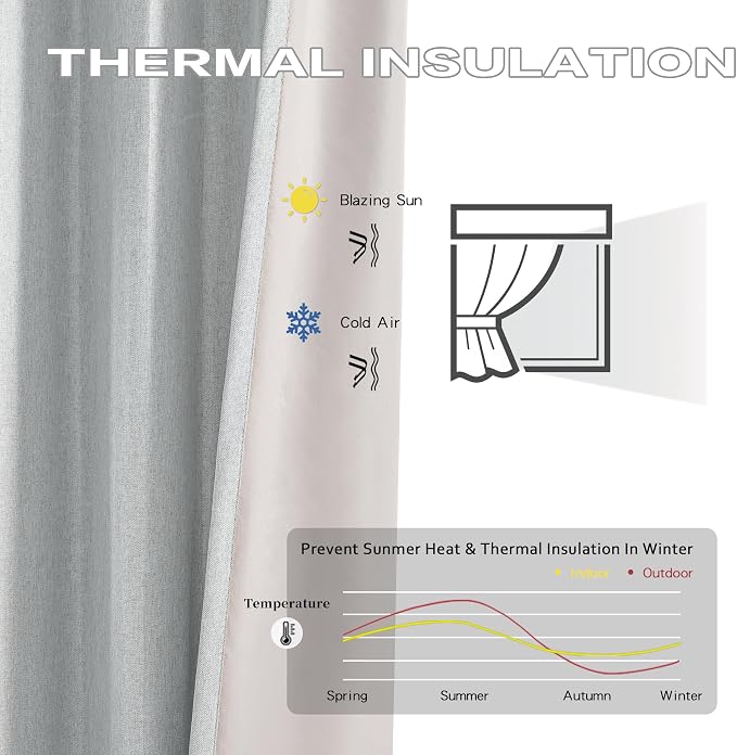 DUALIFE Light Grey Pinch Pleated Blackout Curtains 90 Inch Long, Accordion Style Thermal Insulated Drapes with Hooks, Back Tab Ceiling Traverse Curtains for Living Room,40x90, 2 Panels