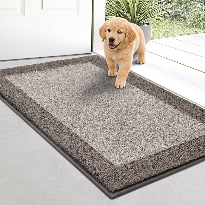 Indoor Door Mat 20" x 32", Washable Kitchen Rug, Non Slip Entryway Rug for Floor, Absorbent Entrance Throw Rug for Laundry, Bathroom, Door