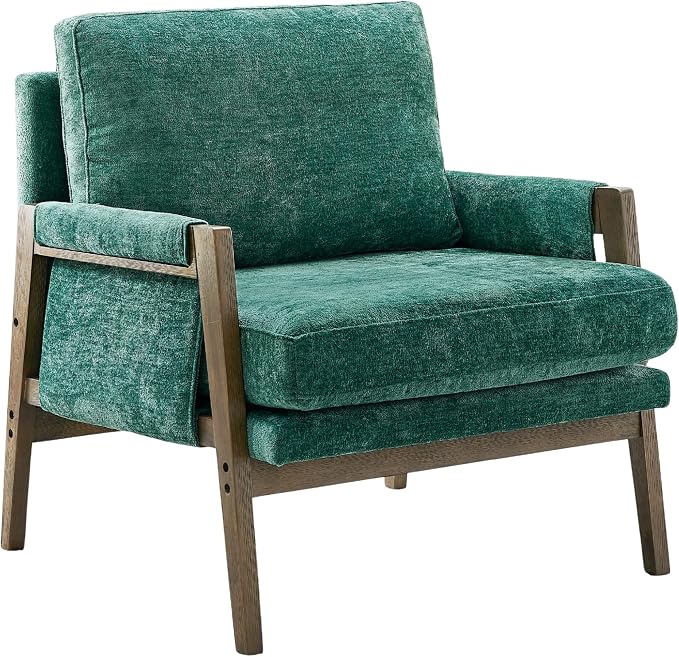 Roundhill Furniture Kelly Mid-Century Modern Accent Armchair, Green