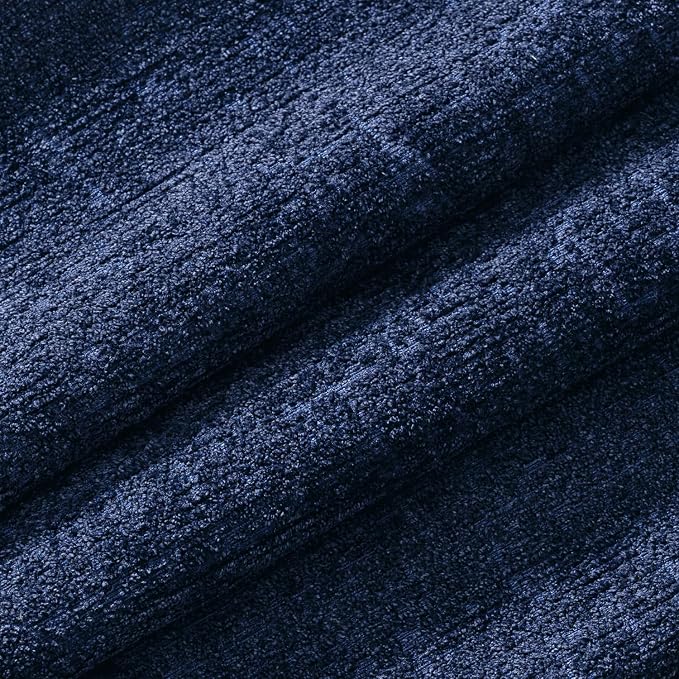 MIULEE Decorative Throw Pillow Covers 12x20 Pack of 2 Navy Blue Couch Pillow Covers Soft Cozy Textured Chenille Pillowcases for Home Decor Sofa Living Room Cushion Bedroom