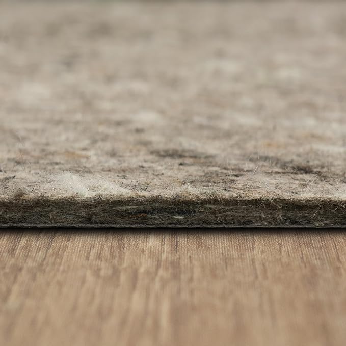 Mohawk Home Non Slip Rug Pad 7' 6" x 10' - 1/2" Thick Felt + Latex Rubber Gripper - Dual Surface Cushion for Hardwood, Carpet, Tile Floors, Made in USA