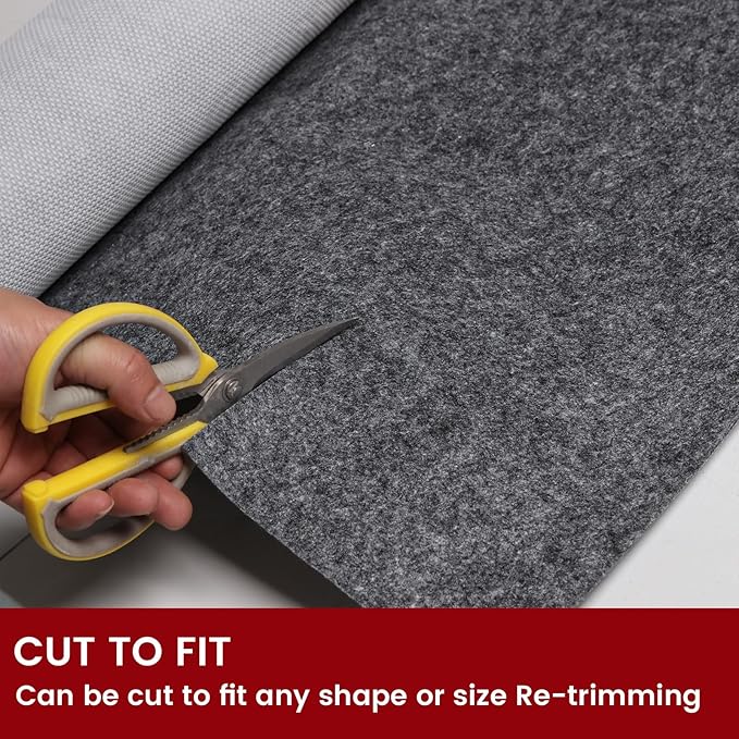 Waterproof Rug Pad, 10x14 ft Area Rug Non-Slip Carpet Pad, Non-Slip Rug Pads for All Floors and Finishes, Felt Pad for Hardwood Floors, Keeps Carpets in Place Soft and Safe