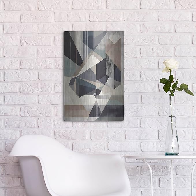 'Geometric 4' by Petals Prints Design, Metal Wall Art, 16"x24"