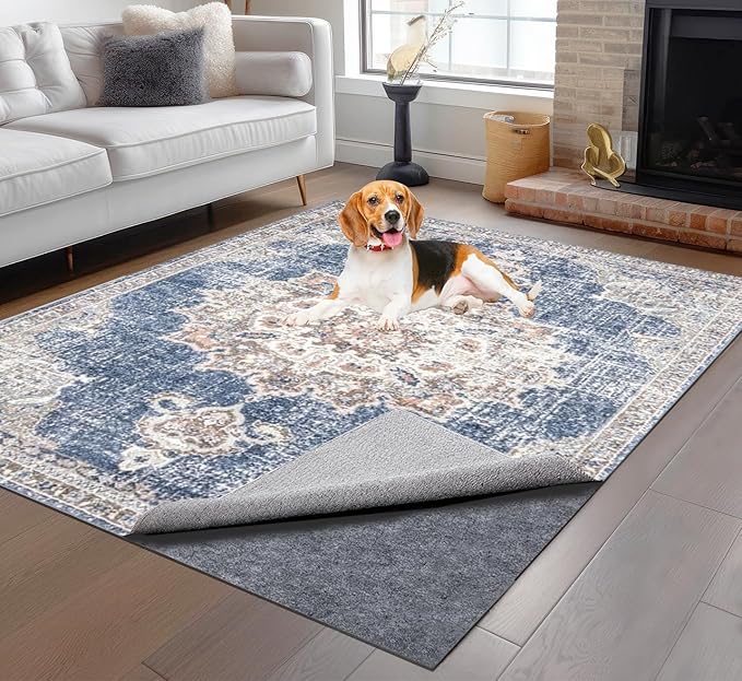Non-Slip Rug Pads 2 x 8 ft, 100% Waterproof Extra Large Area Rugs Non Skid Rug Pad for All Floors and Finishes Durable Hardwood Floor Protective Felt Keeps Rugs in Place, Safe and Secure