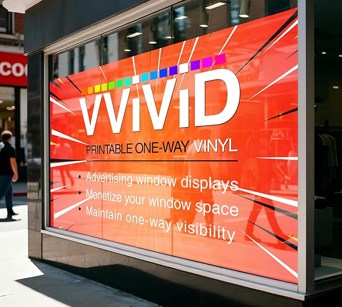 VViViD One-Way Perforated Vinyl Privacy Window Film Adhesive Glass Wrap Roll (2ft x 54 Inch)