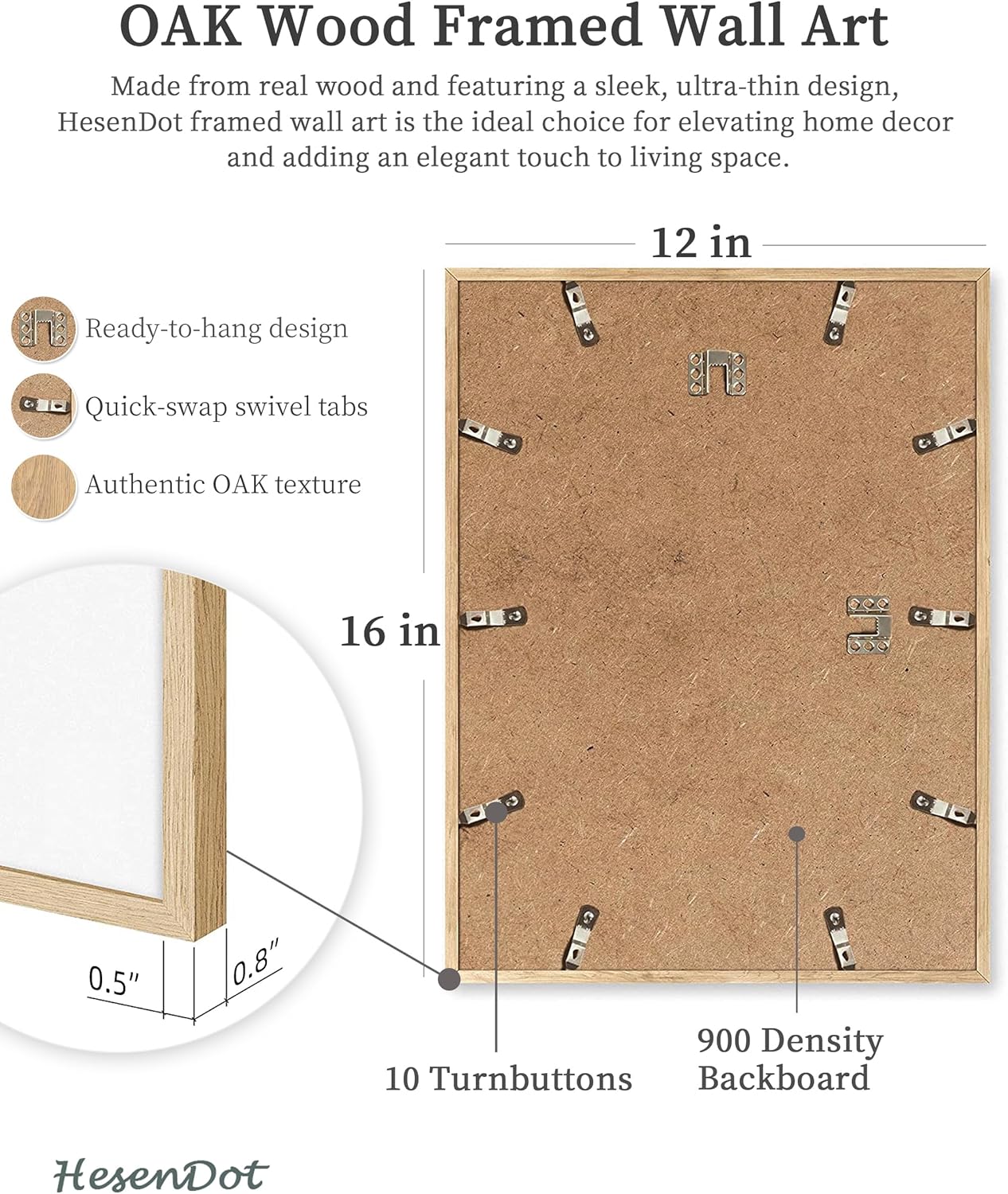 HesenDot Natural OAK Wood Framed Italy Beach Wall Art,12x16in Amalfi Coast Canvas Wall Print,Positano Seascape White Beach Chair Wall Decor for Living Room, Bedroom,Office Gallery Set of 1