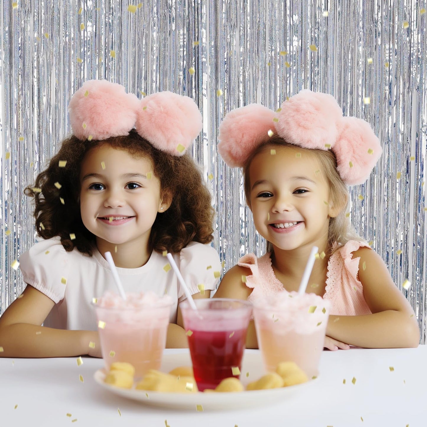 3 Pack Foil Fringe Backdrop - Laser Silver Shiny Tinsel Curtains for Party Decoration/Photo Booth Props - 3.3x8.2 FT Metallic Foil Backdrop for Birthday, Wedding, Graduation, Christmas.