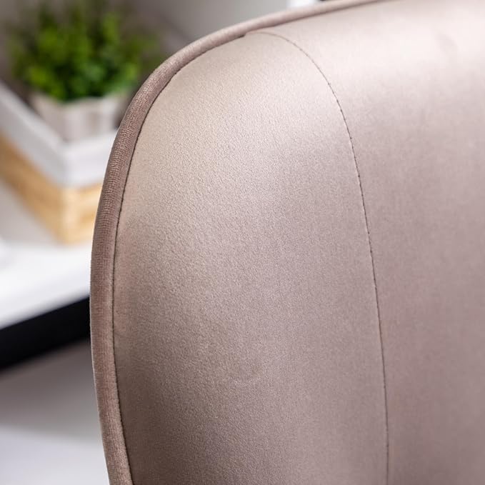 Roundhill Furniture Doarnin Contemporary Silky Velvet Tufted Button Back Accent Chair, Taupe