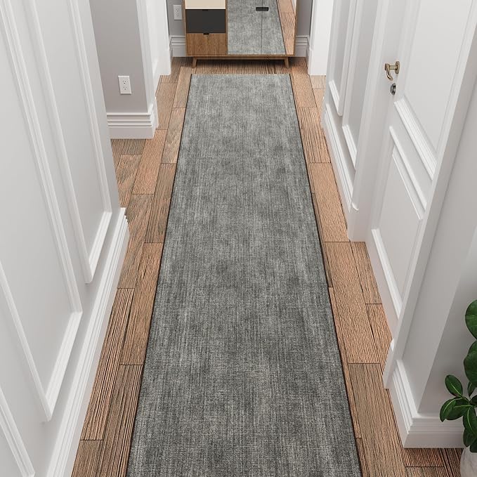 Ottomanson Aisle Runner Rug 2'7" x 50' – Soft Non-Slip Rug, Low Pile Carpet for Hallways, Events, Churches & Extra-Long Indoor Spaces, Solid Brown