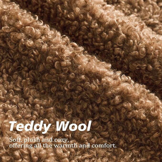 Foindtower 2 Pieces 22x22 Inch Dark Bronze, Faux Fur Throw Pillow Cover Accent Sherpa Furry Pillow Covers Fuzzy Soft Pillowcases Cozy Sheepskin Decorative Fleece Cushion Case for Bed Couch Living Room