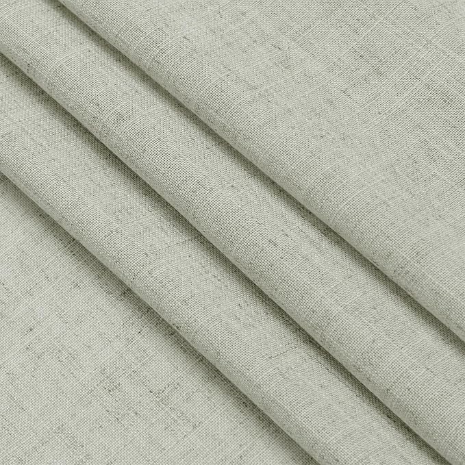 Nanspring Sage Green Curtains 92 Inch Length 2 Panels Back Tab Pocket Light Filtering Semi Sheer Drapes Linen Cotton Textured Airy Farmhouse Sage Living Room Decor Light Green Curtains for Bedroom