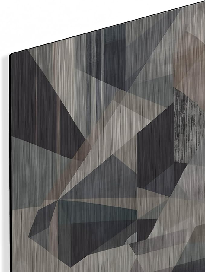 'Geometric 4' by Petals Prints Design, Metal Wall Art, 12"x16"