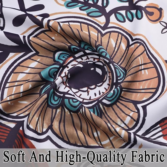 Estelar Textiler Boho Floral Curtains Nature Style 63 inch Length 2 Panels Set,Flower Patterned Thermal Insulated Room Darkening Thick Grommet Top Farmhouse Window Treatment Curtains,52x63 Inches