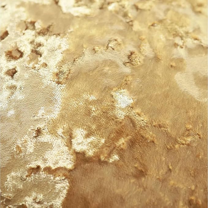 Velvet Pillow Cover Gold 18x18 Inch - Luxury Crushed Velvet Decorative Throw Pillow Case for Living Room Sofa Bed (1 Pack)