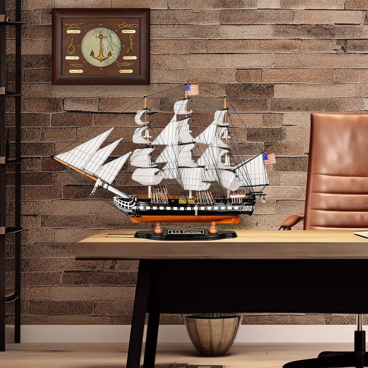 SAILINGSTORY Nautical Wall Decor Knot Board Frame Maritime Decor Coastal Anchor Decor