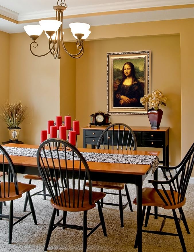 DECORARTS - Mona Lisa by Leonardo DaVinci. The World Classic Art Reproductions. Giclee Print& Museum Quality Framed Art for Wall Decor. Framed size: 20.75x28.75