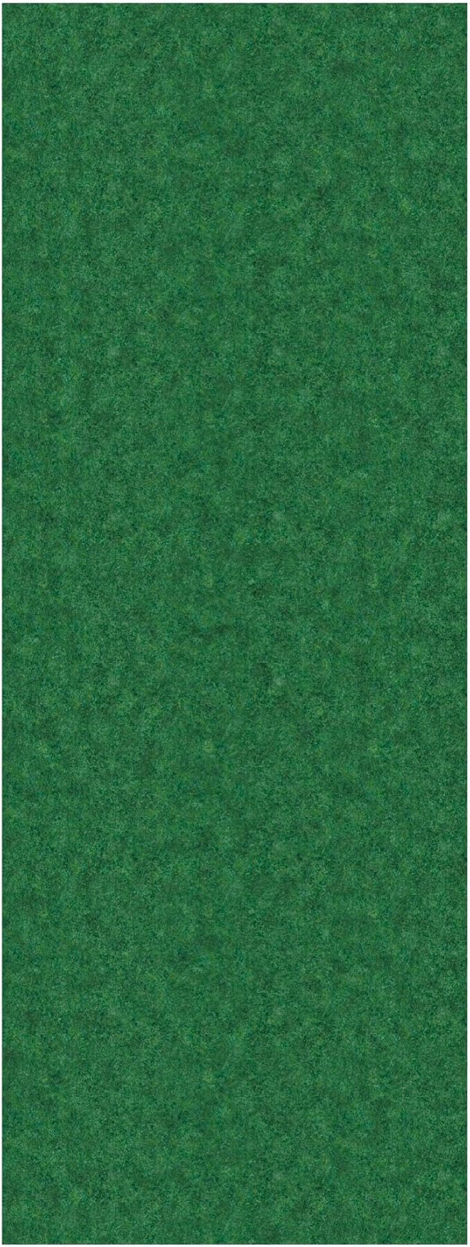 Ottomanson 2'7" x 30' Hallway Runner - Extra Durable Non-Slip Rug Mat for Indoor & Outdoor Use - Ideal for Kitchen, Entryway & Garage - High-Traffic Carpet, Green