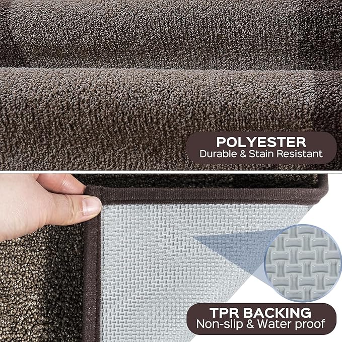 Washable Area Rug 36" x 36", Non Slip Kitchen Rug for Floor, Absorbent Entrance Rug for Dining Room, Bedroom, Living Room (Roll Packing)