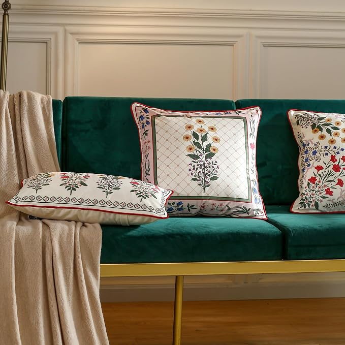 ISAENNE Designer Velvet Throw Pillow Cover,18"x18" Set of 2-Bertina B | Pillow Cover,Concealed Zipper Design,Dragonfly Pattern,Sofas,Bedroom,Living Room,Lounge Chairs,All Season Home Decor