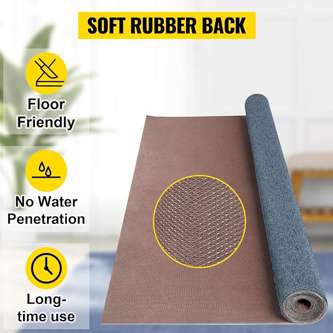 Happybuy 6 ft x 36 ft Grey Marine Carpet for Boats Waterproof - 0.18" Thick Indoor Outdoor Rug Carpet Roll for Home Patio Porch Deck