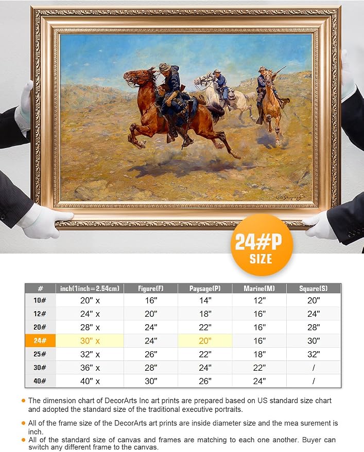 DECORARTS - My Bunkie by Charles Schreyvogel; Classic American Art Reproductions; 30 x 20" + Frame