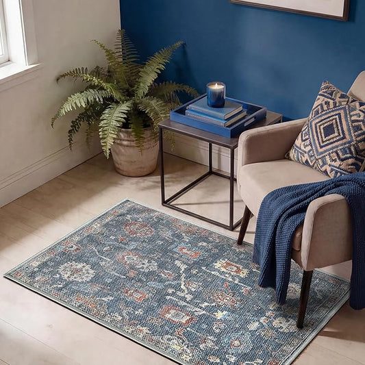 Keen Home Design 24"x36" Rug - Machine Washable Entry Rug with Non-Slip Backing, Ideal for Enteryway, Kitchen, Bathroom, Laundry Room - Vintage, Easy Clean, Durable, Low Pile - (2' x 3')