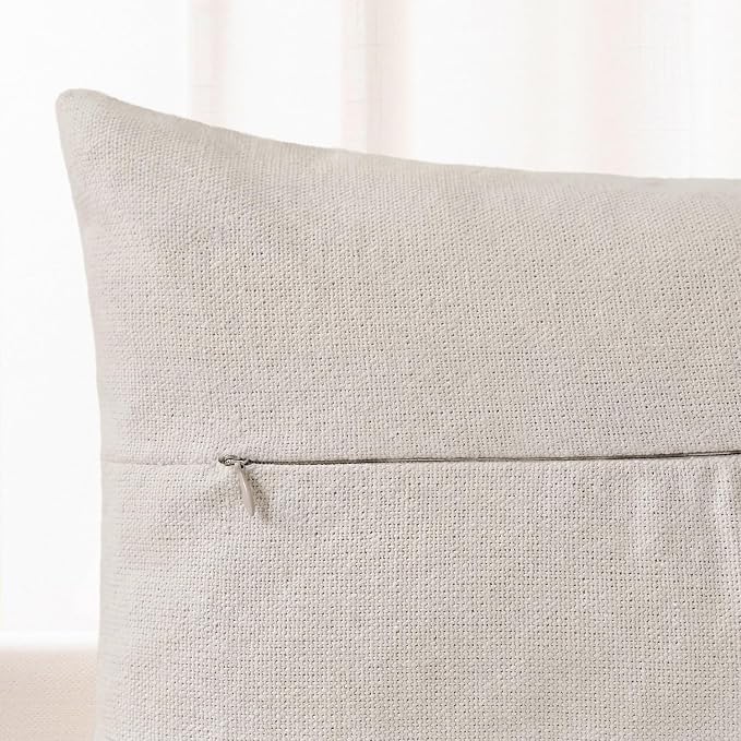 Kevin Textile 12x20 Inch Lumbar Throw Pillow Cover 1 Pack Boho Decorative Cotton Thread Woven Textured Tassel Rustic Farmhouse Rectangle Cushion Cover for Couch Sofa Chair Bed, Green