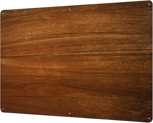 17.5X11.5inch Large Stainless Steel Plate for Magnets, 3M Adhesive Back, Mounting Screws, Ideal for Magnetic Shelf, Spice Holders, Colorful Magnets as a Gift (Timber, 1 Pack)