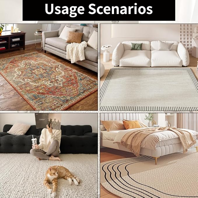 Extra Large Felt Rug Pad, 3x5ft - Keeps Rugs Softly and Securely in Place on All Floors