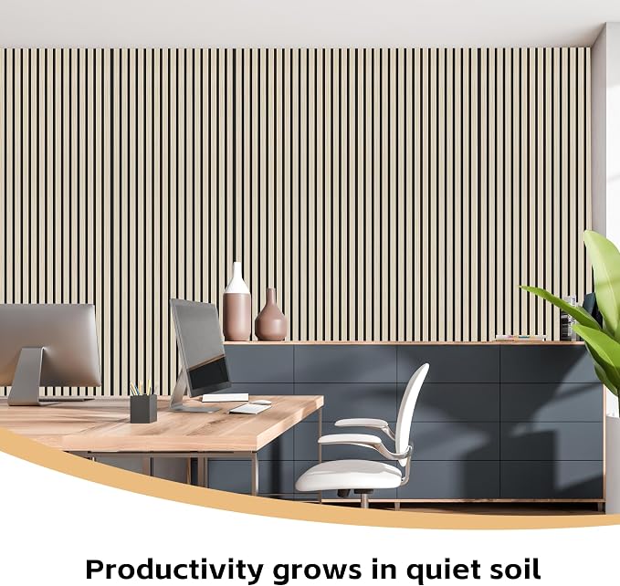 RITOLLO 4 Pack Wood Panels for Wall, 47.2"×23.6" Wood Slat Acoustic Panels for Wall, Soundproof Panels, 3D Fluted Panels for Interior Decor (Natural Oak)