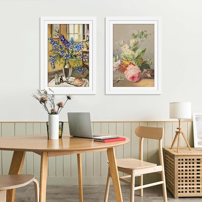 Picrit 19x27 Picture Frame 3 Pack, White Poster Frame, Display Poster 16 x 24 with Mat or 19 x 27 without Mat for Horizontal or Vertical Wall Mounting