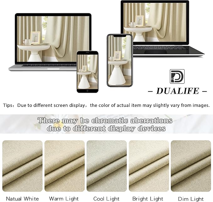 DUALIFE Faux Linen Blackout Curtains 80 Inch Long,Farmhouse Pinch Pleated Back Tab Rod Curtains Room Darkening Thermal Insulated for Bedroom Living Room,W50 x L80,Chartreuse Oatmeal,2 Panels