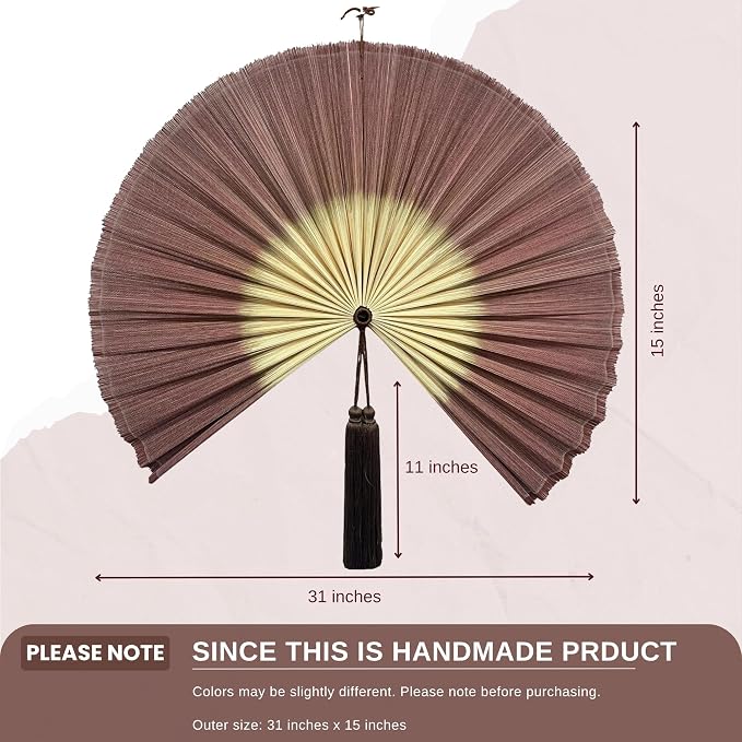 ChumDecor Fan Wall Decor,Decorative Folding Fan for Over Bed Decorations
