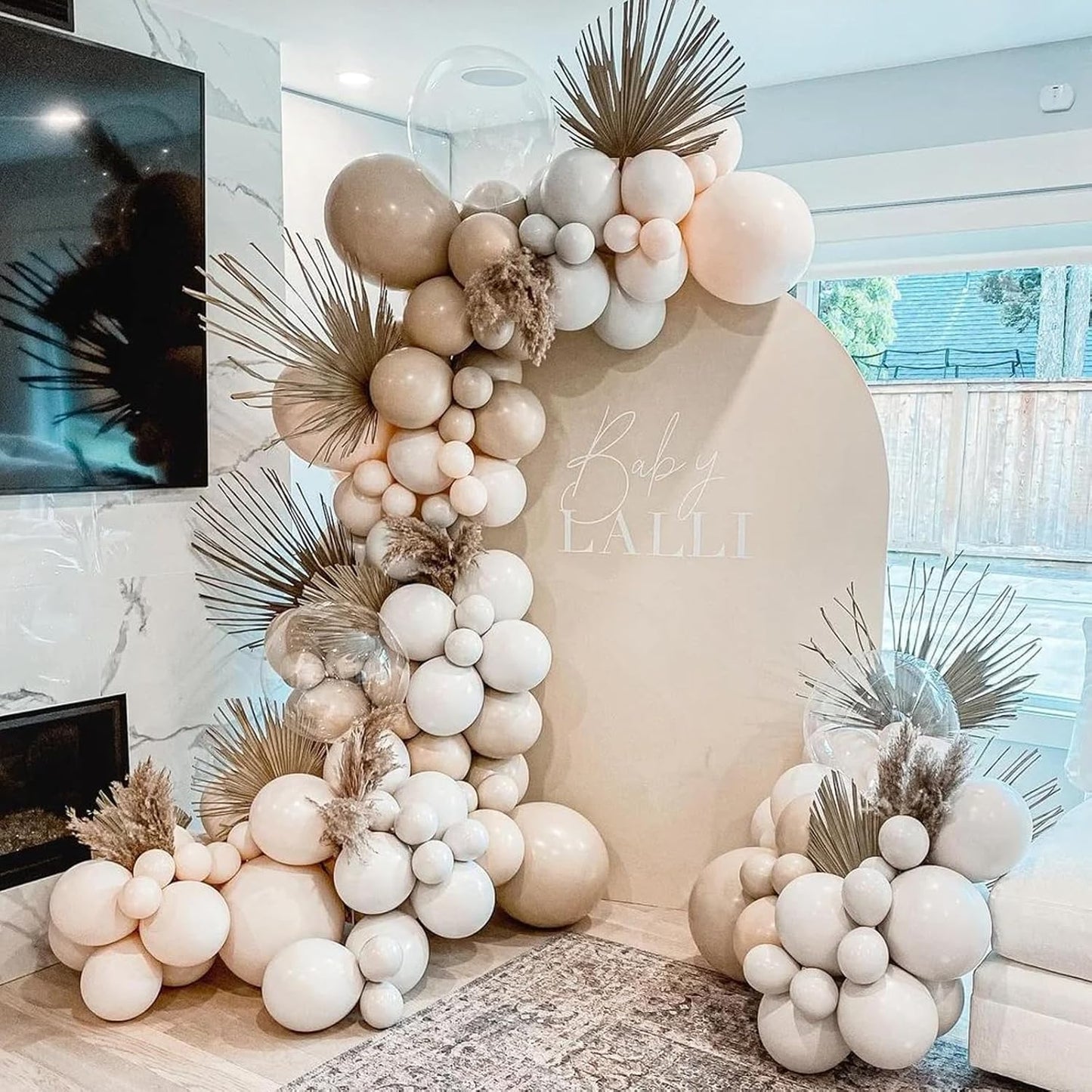 130pcs Blush Pink Balloons Different Sizes 18" 12" 10" 5" Boho Pink Latex Balloon Garland Arch Kit for Birthday Baby Shower Graduation Wedding Gender Reveal Party Decorations