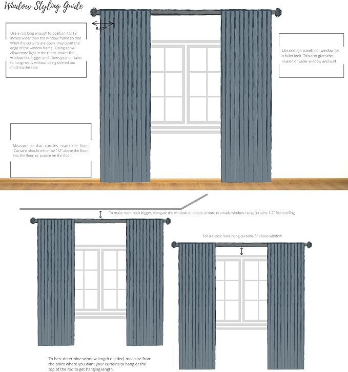 Ombre Window Door Curtain 100" Extra Wide Light Filtering Gradient Print on Rayon Blend Fabric Treatment Drape for Sliding Patio Door with 14 Grommets, Cream White to Indigo Blue, 100" x 95", 1 Panel
