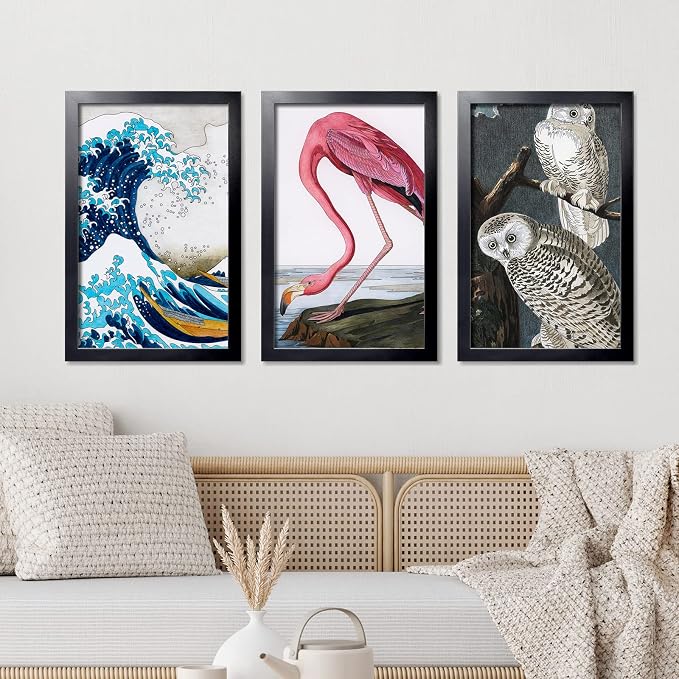 LaVie Home 14 x 24 Picture Frame, 24x14 Poster Frame with High Definition Plexiglass, Horizontal or Vertical Wall Gallery Poster Frames Suitable for Photos, Artworks, Posters,Puzzle, Black 1pc