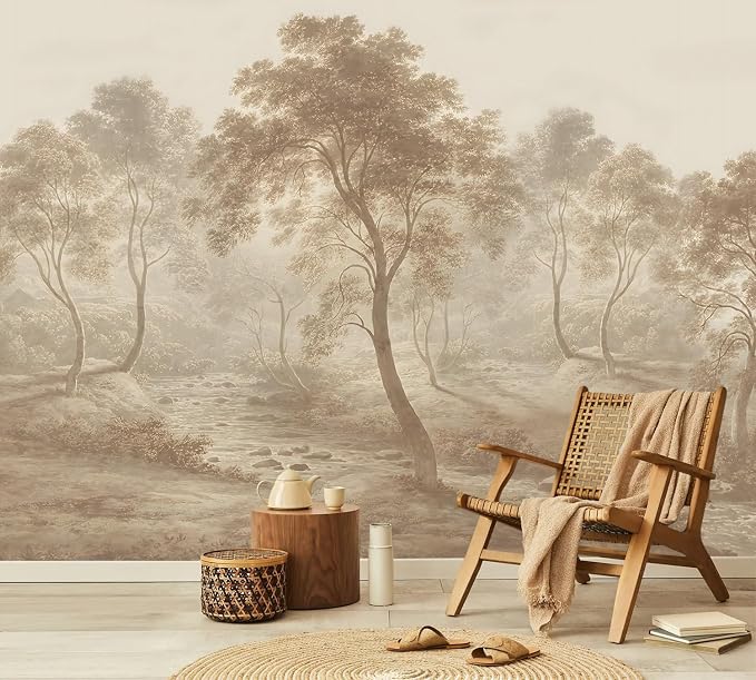 YQWDMX - Peel and Stick Vintage Forest Wallpaper Tropical Jungle murals for Bedroom ZY10 L
