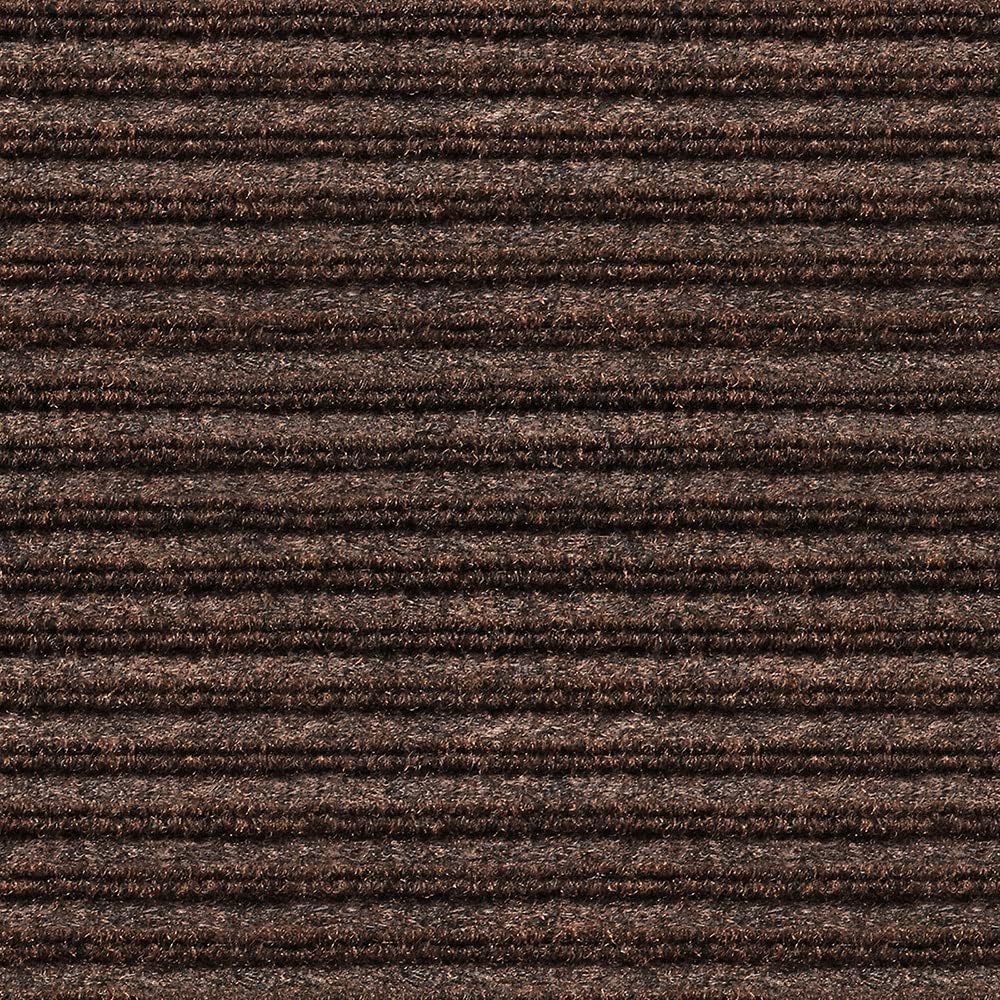 House, Home and More Indoor Outdoor Double-Ribbed Carpet Runner with Skid-Resistant Rubber Backing - Bittersweet Brown - 3 Feet x 50 Feet
