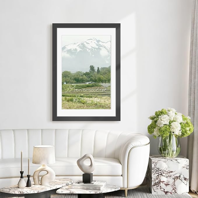 Picrit 24x36 Picture Frame 3 Pack, Black Poster Frame, Display Poster 20 x 30 with Mat or 24 x 36 without Mat for Horizontal or Vertical Wall Mounting