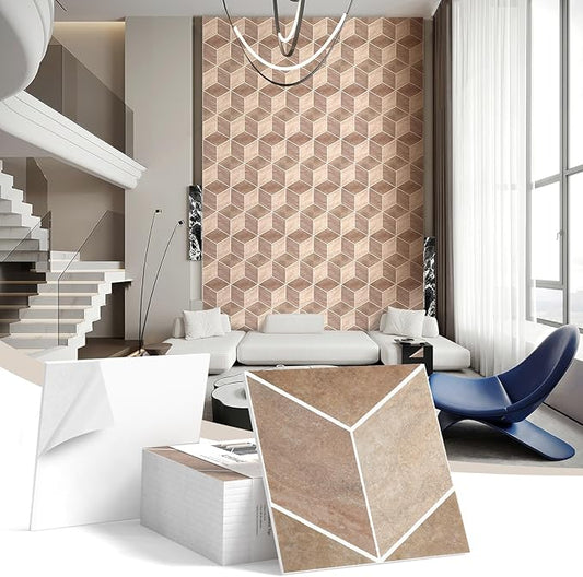 12Pack Acoustic Panels, Self-Adhesive Sound Proof Panels for Walls, Decorative Printing Sound Dampening Panels Sound Absorption Tiles for Studio, Office, Home, 12×12×0.4", Light Marble Texture