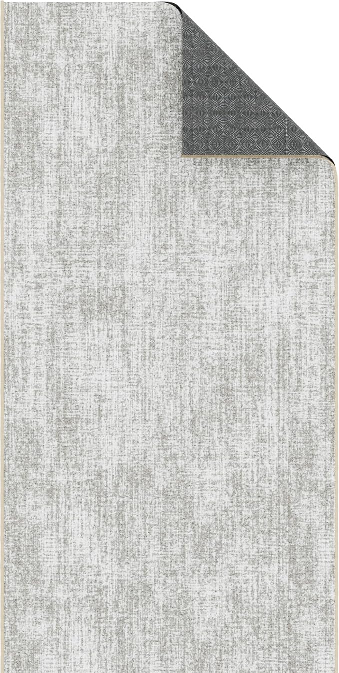 Ottomanson Aisle Runner Rug 2'7" x 48' – Soft Non-Slip Rug, Low Pile Carpet for Hallways, Events, Churches & Extra-Long Indoor Spaces, Solid Beige