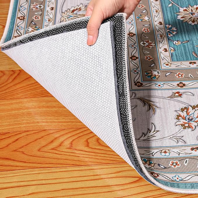 Waterproof Rug Pad 3x5 Ft, 1/8" Thick Under Area Carpet Padding, Non Slip Felt Rug Pads for Hardwood Floors, Protective Underlay Keeps Rugs in Place Without Wrinkles