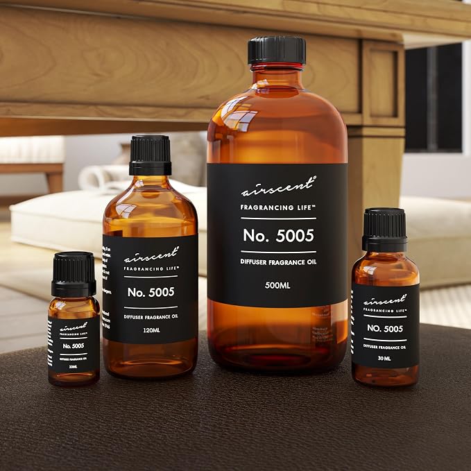 AirScent Diffuser Oil Inspired by TF's Oud Wood - No. 5005-30 mL | Perfume Dupe - Fragrance Oil Blend for Ultrasonic and Waterless Diffusers and Crafting - 1 fl oz Dropper Bottle