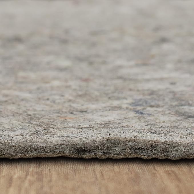 Mohawk Home Non Slip Rug Pad 6' Square- 1/4" Thick Felt + Latex Rubber Gripper - Dual Surface Cushion for Hardwood, Carpet, Tile Floors, Made in USA