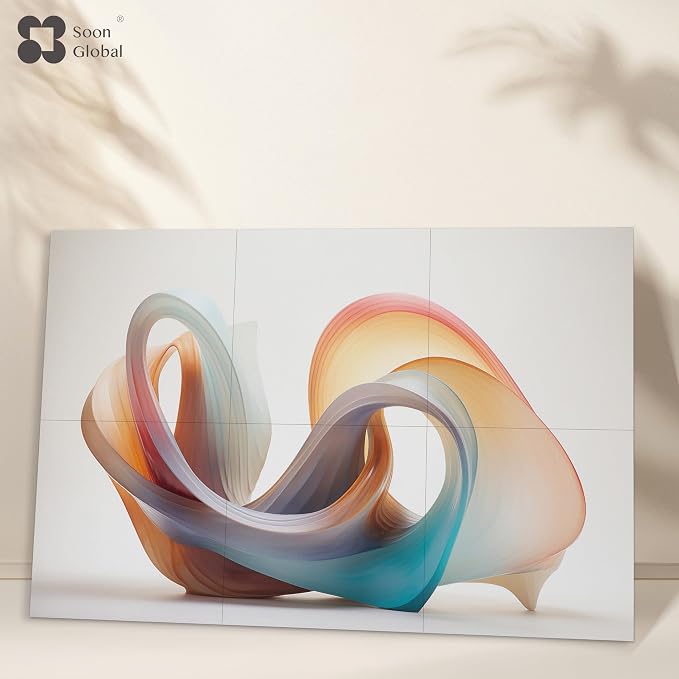 Soon Global Acoustical Wall Panels, 72 X 48 Inches Art Acoustic Panels, Decorative Acoustic Panels, Acoustic Wall Panels, Sound Absorbing Wall Art, Fluid