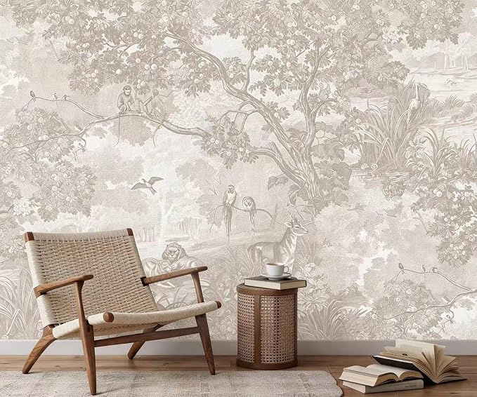 YQWDMX - Light Jungle Wallpaper self-Adhesive Wallpaper Mural for Bedroom ZY22 M
