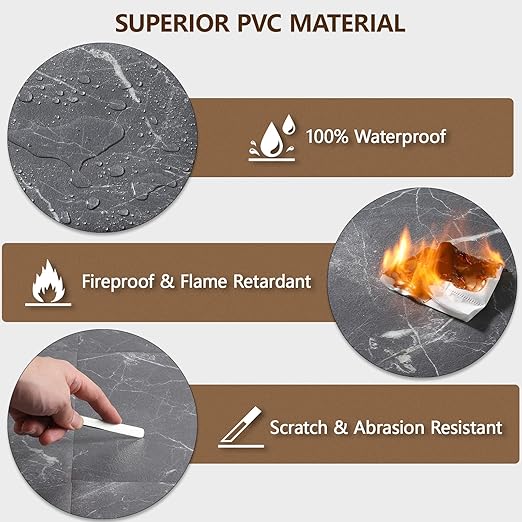 Peel and Stick Floor Tile, 20-Pack 12" x 12" Vinyl Flooring, Waterproof Self-Adhesive Luxury Vinyl Tiles, Easy DIY for Living Room, Kitchen, Dinning Room, RV, Cover 20 Sq. Dark Gray Crackle Marble